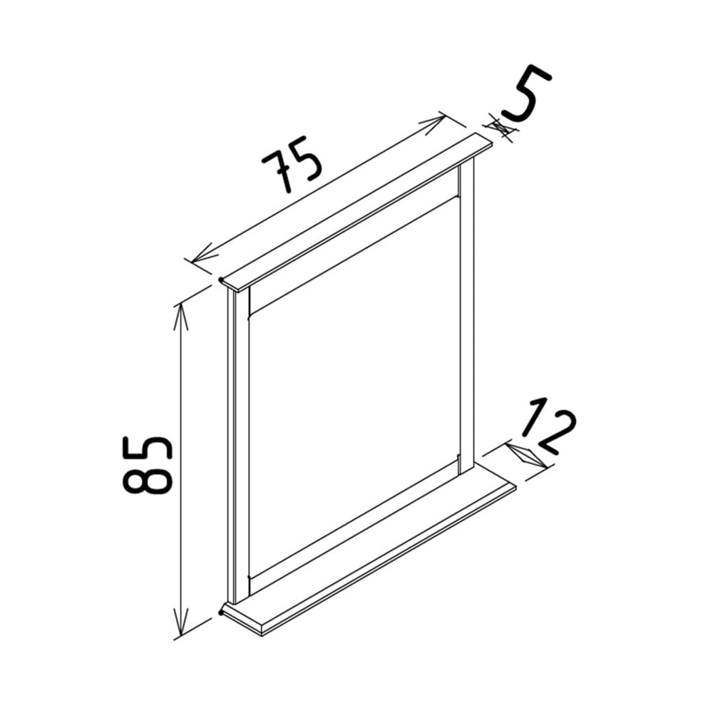 OrkaOrka Bastle 85 cm Ledli Ayna