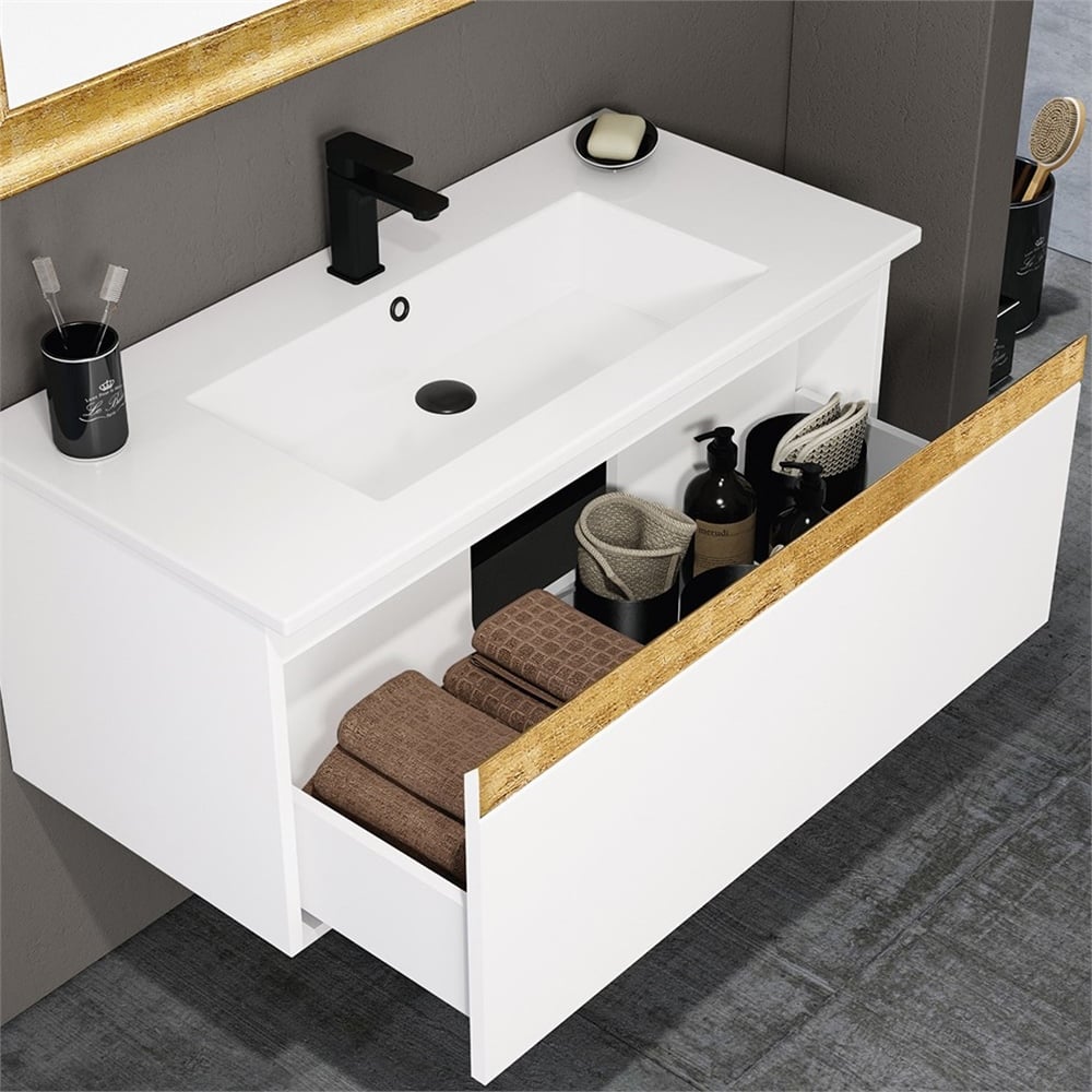 OrkaOrka Boston 100 cm Banyo Dolabı Alt Modülü