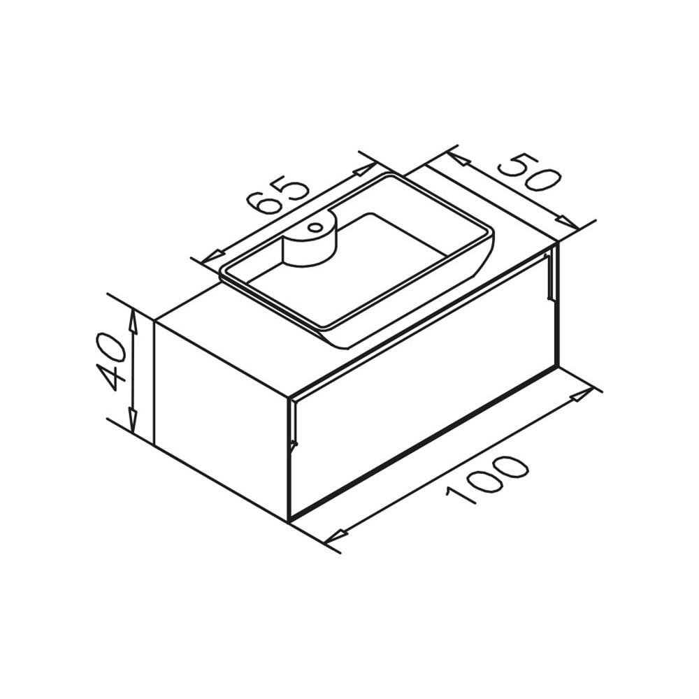 OrkaOrka Craft 100 cm Banyo Dolabı Alt Modülü