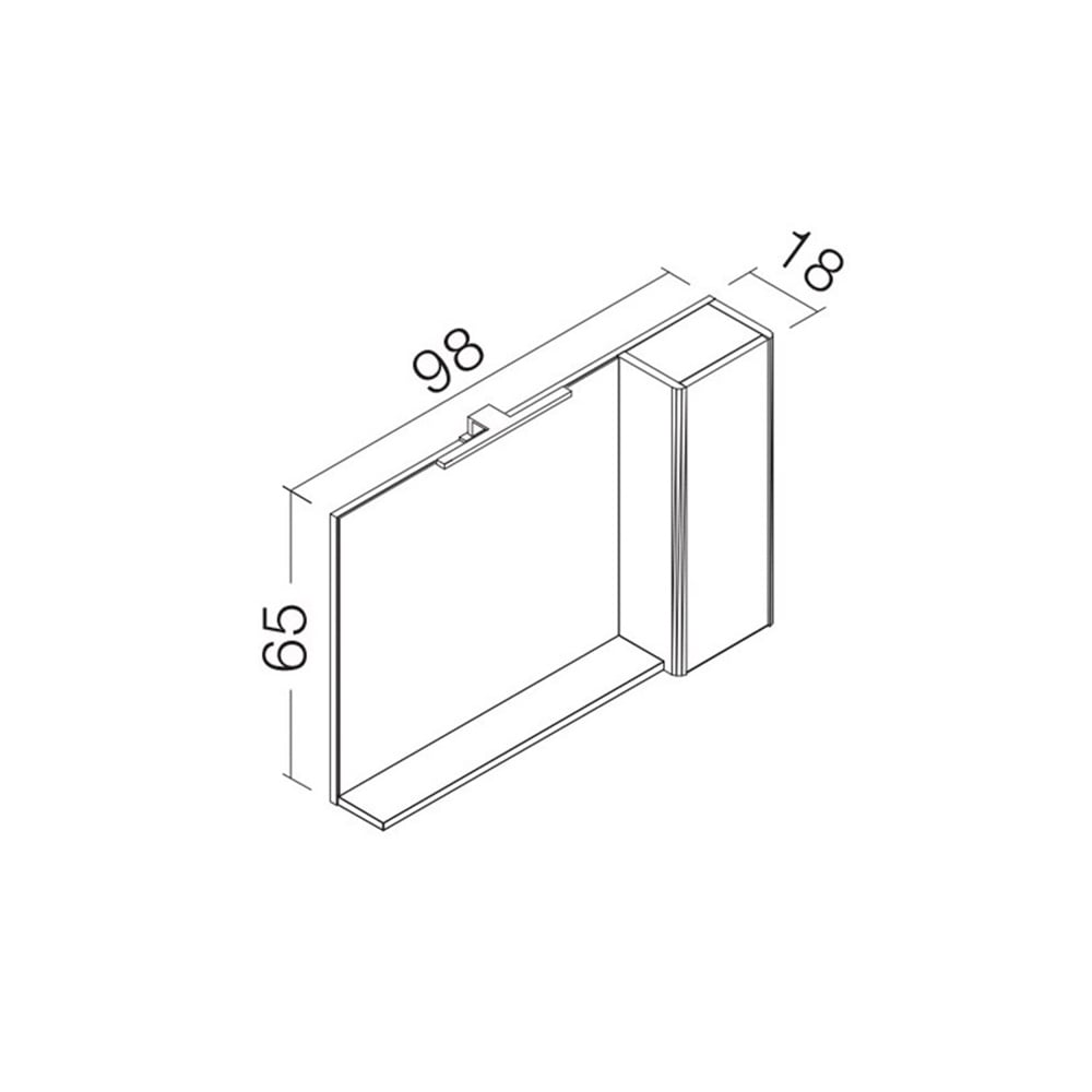 OrkaOrka Düden 98 cm Dolaplı Ayna