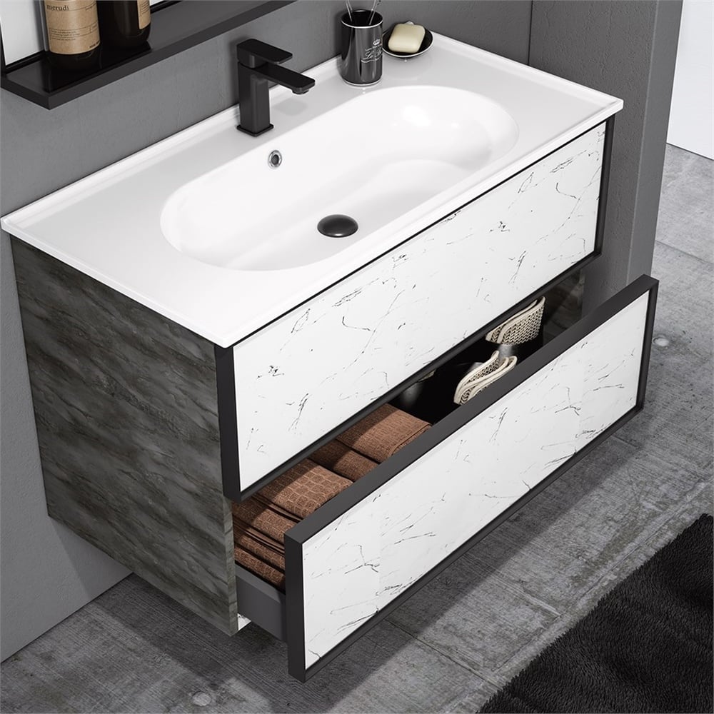 OrkaOrka Lucca 100 cm Banyo Dolabı Alt Modülü