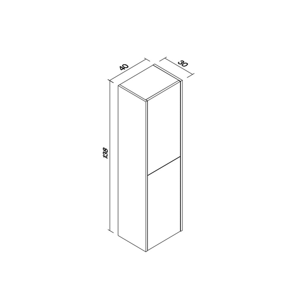 OrkaOrka Luna 40 cm Boy Dolabı