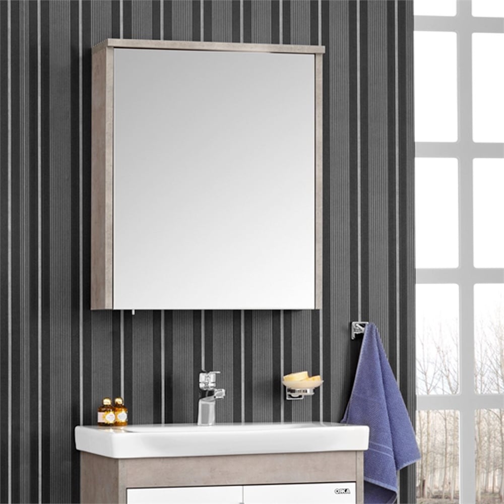 OrkaOrka Luna 57 cm Dolaplı Ayna