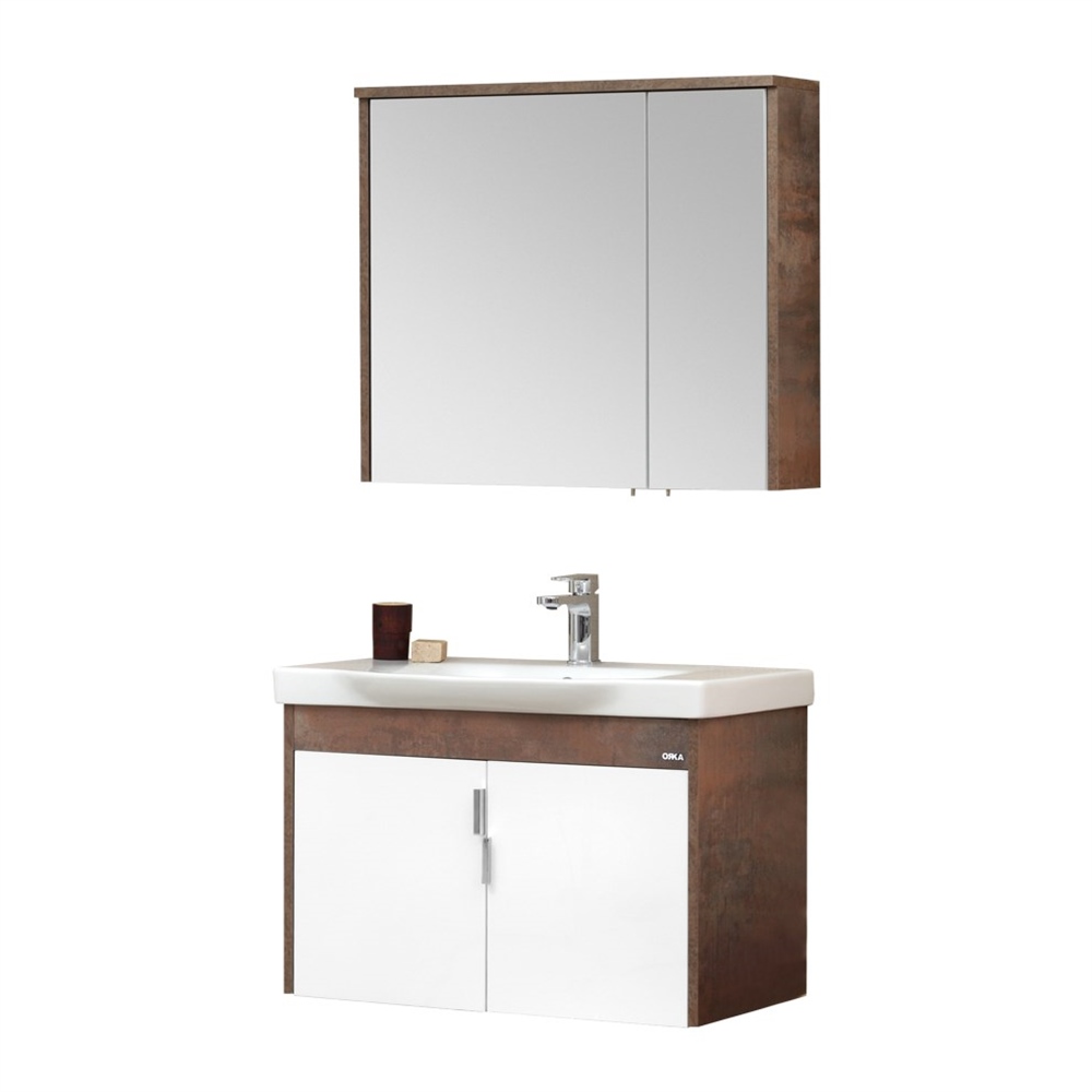 OrkaOrka Luna 80 cm Banyo Dolabı