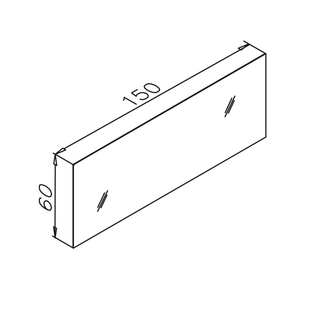 OrkaOrka Mono 150 cm Ledli Ayna