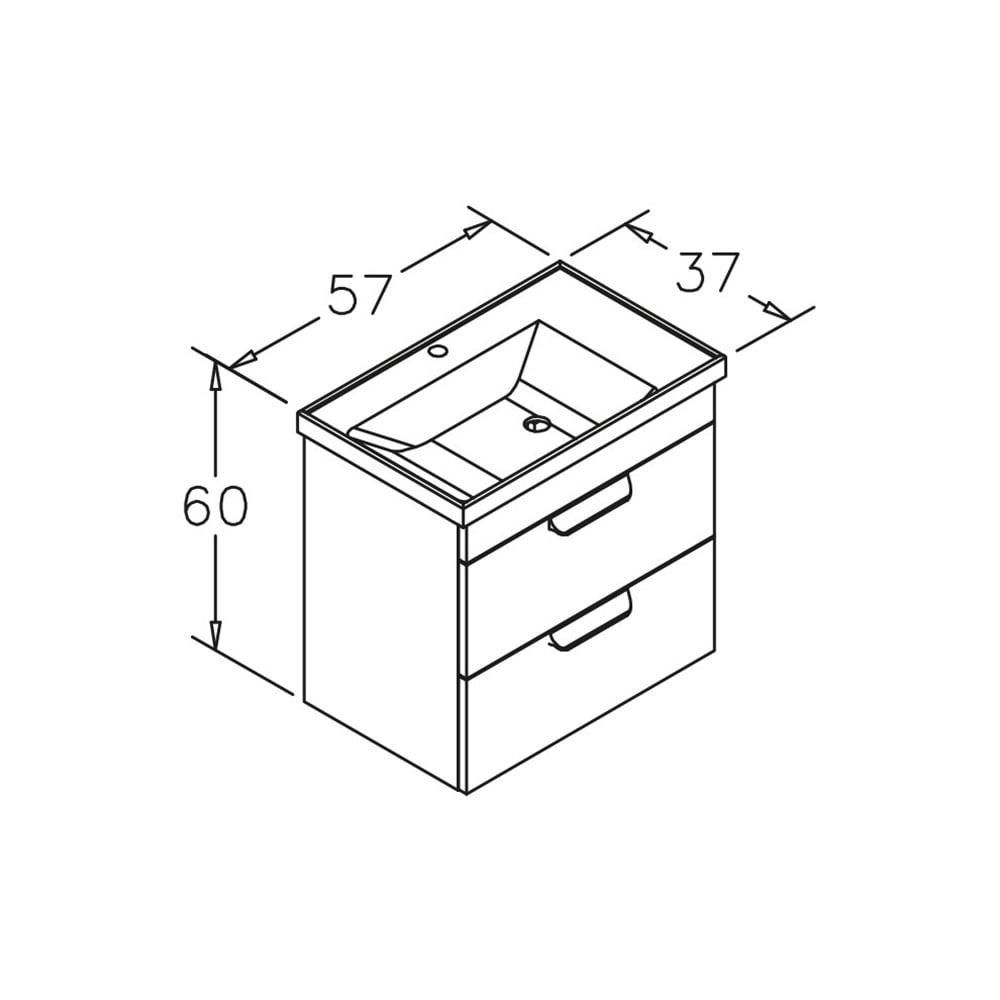 OrkaOrka Nova 60 cm Banyo Dolabı Alt Modülü