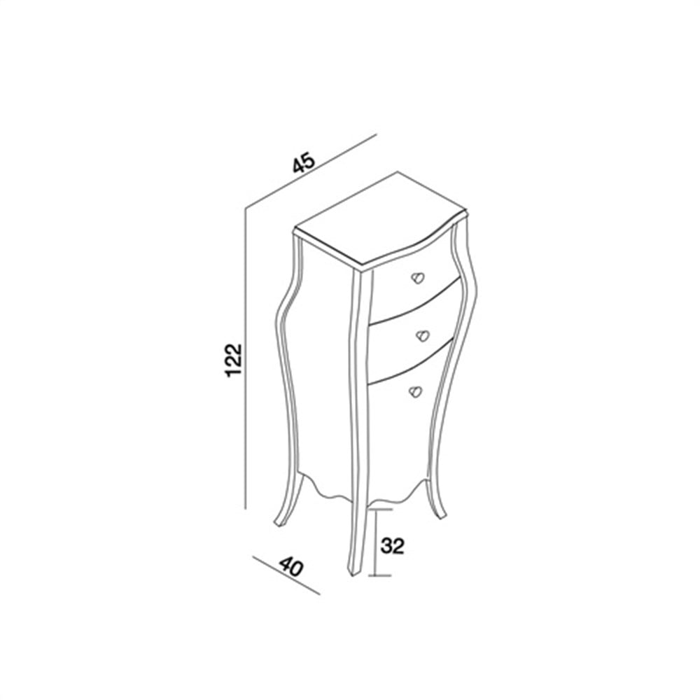 OrkaOrka Prestige 45 cm Boy Dolabı