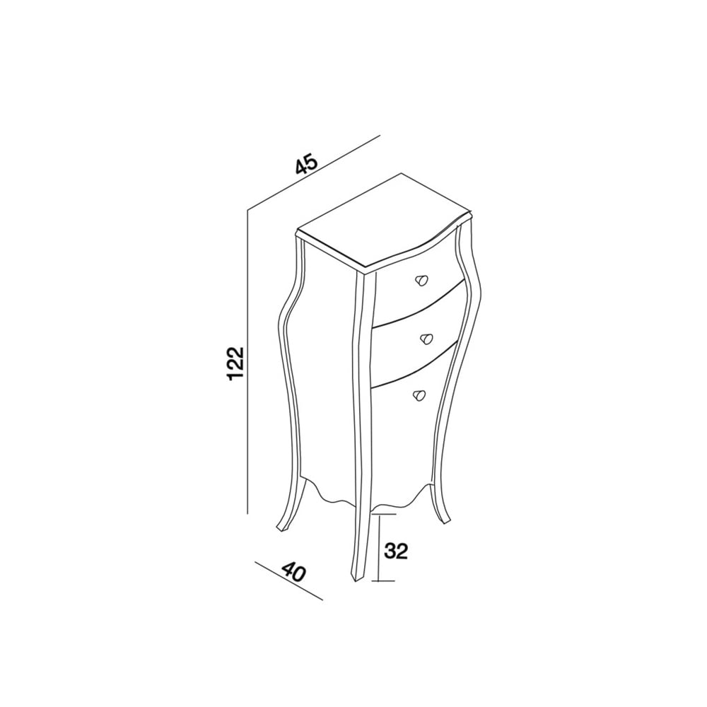 OrkaOrka Prestige 45 cm Boy Dolabı