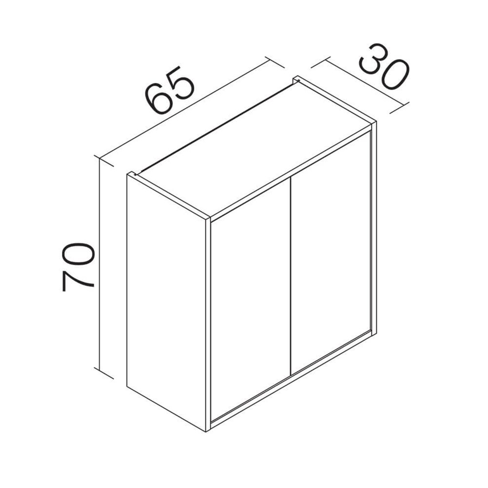 OrkaOrka Sedir 65 cm Çamasır Makinesi Üst Dolabı