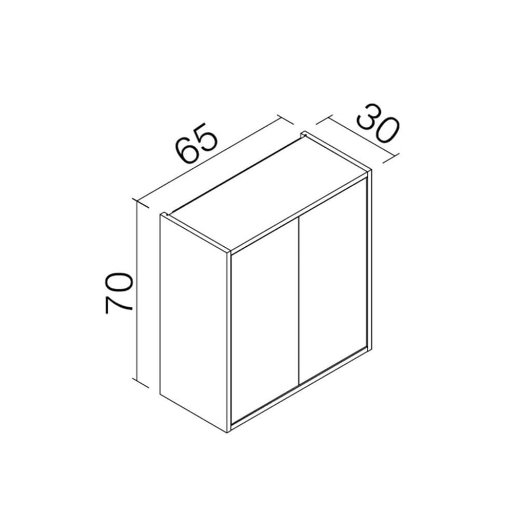 OrkaOrka Sedir 70 cm Çamasır Makinesi Üst Dolabı