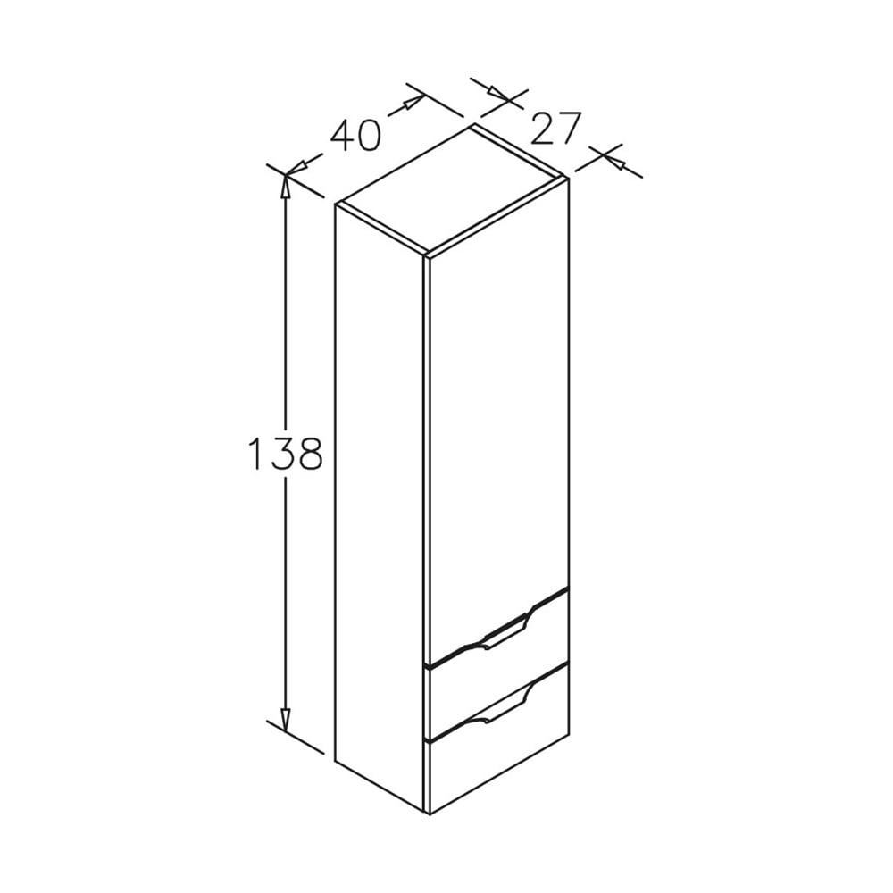 OrkaOrka Vento 40 cm Boy Dolabı