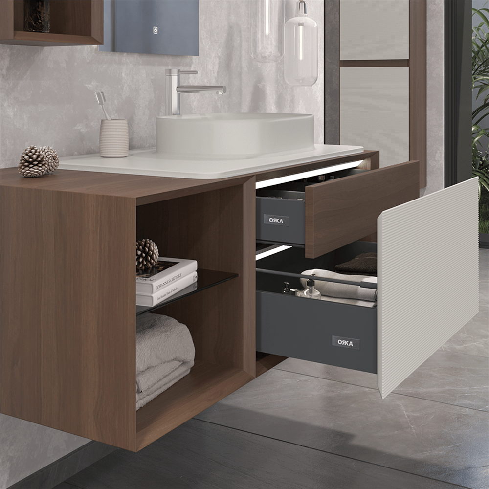 OrkaPacific 110 cm Banyo Dolabı