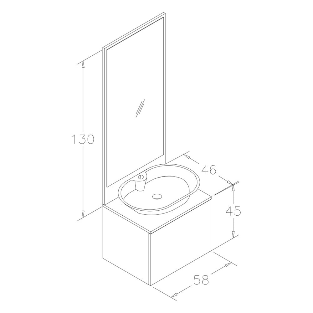 OrkaParma 60 cm Banyo Dolabı