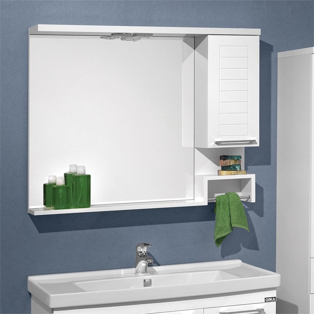 OrkaPerge 100 cm Dolaplı Ayna