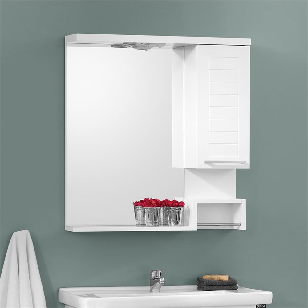 OrkaPerge 80 cm Dolaplı Ayna