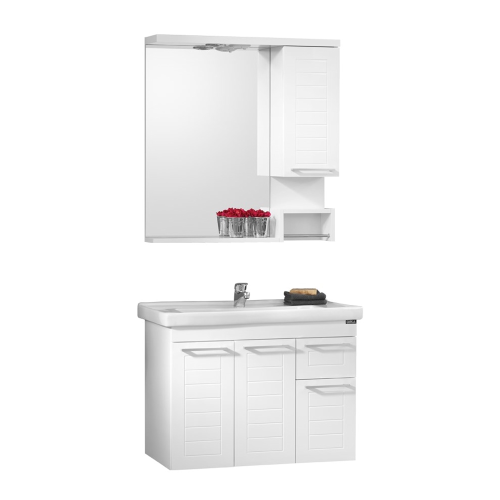 OrkaPerge 85 cm Banyo Dolabı