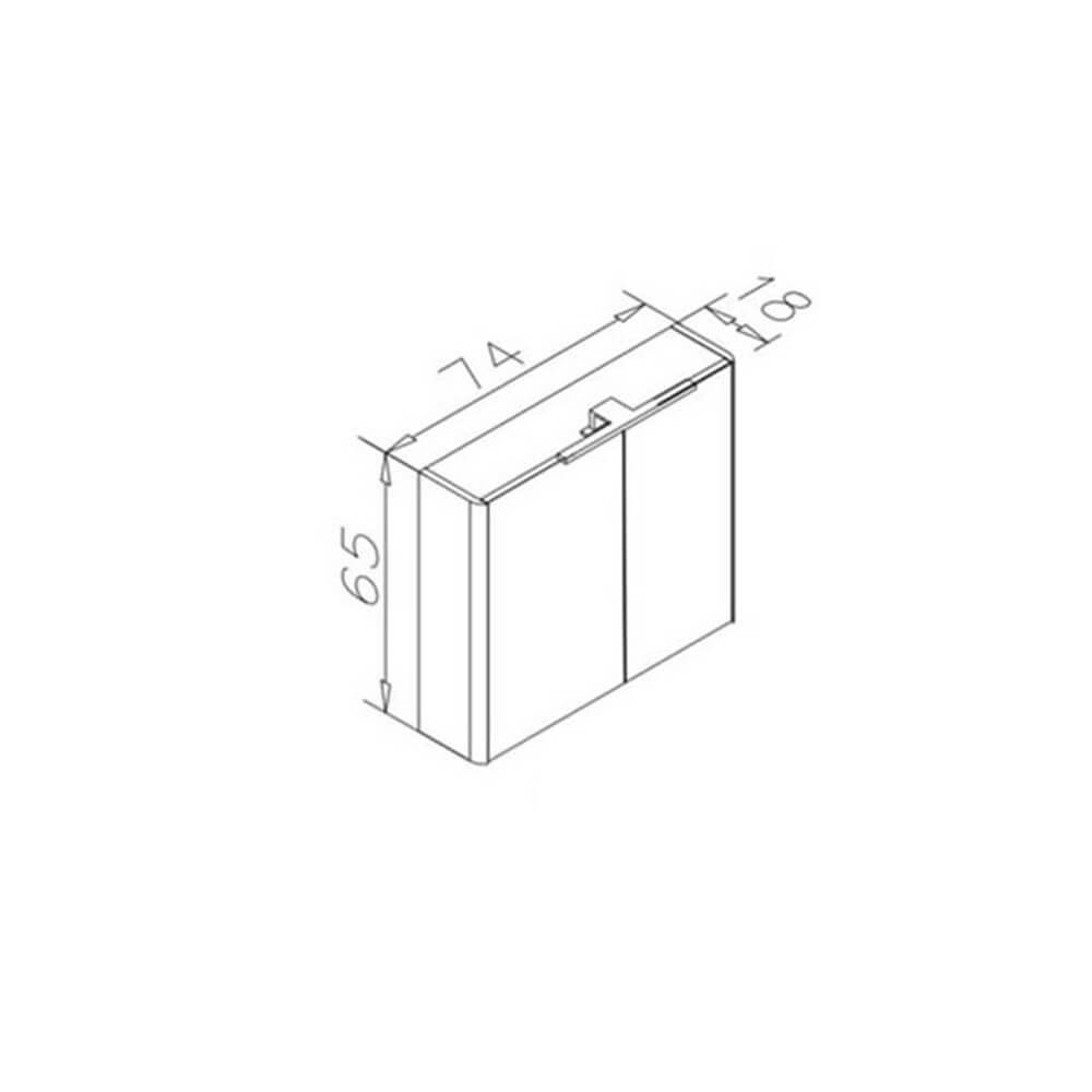 OrkaRose 74 cm Dolaplı Ayna