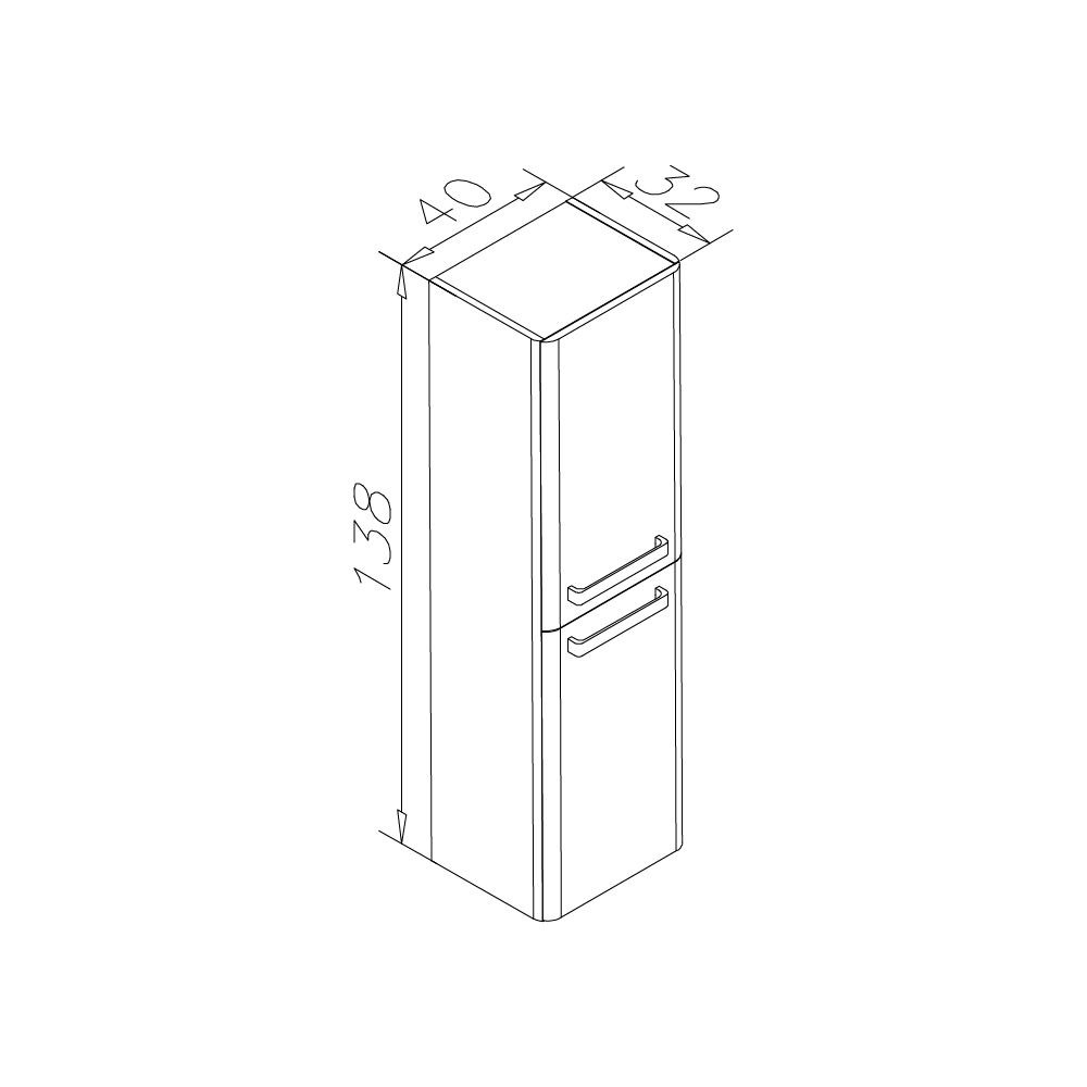 OrkaRose 80 cm Banyo Dolabı