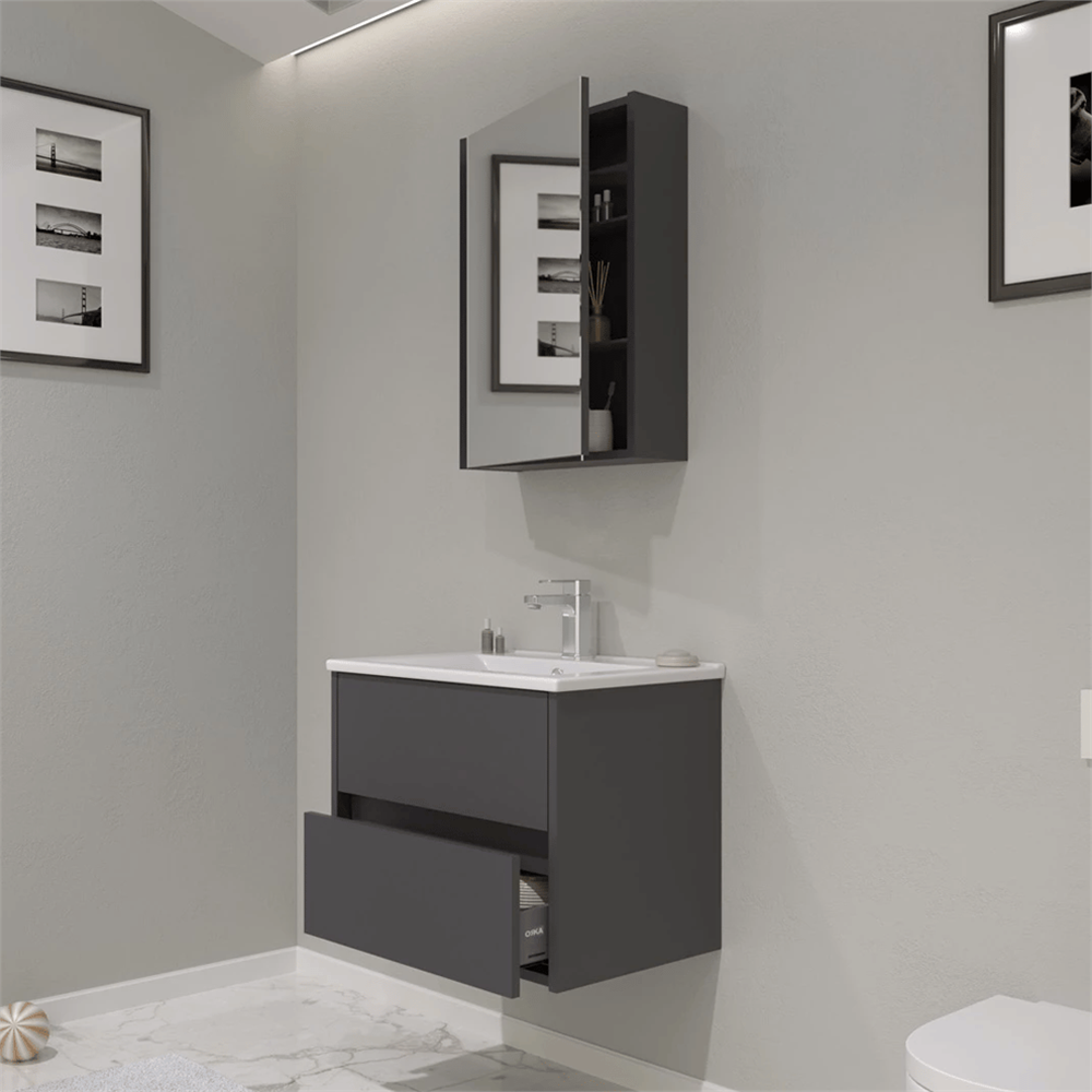 OrkaSide 65 cm Çekmeceli Banyo Dolabı