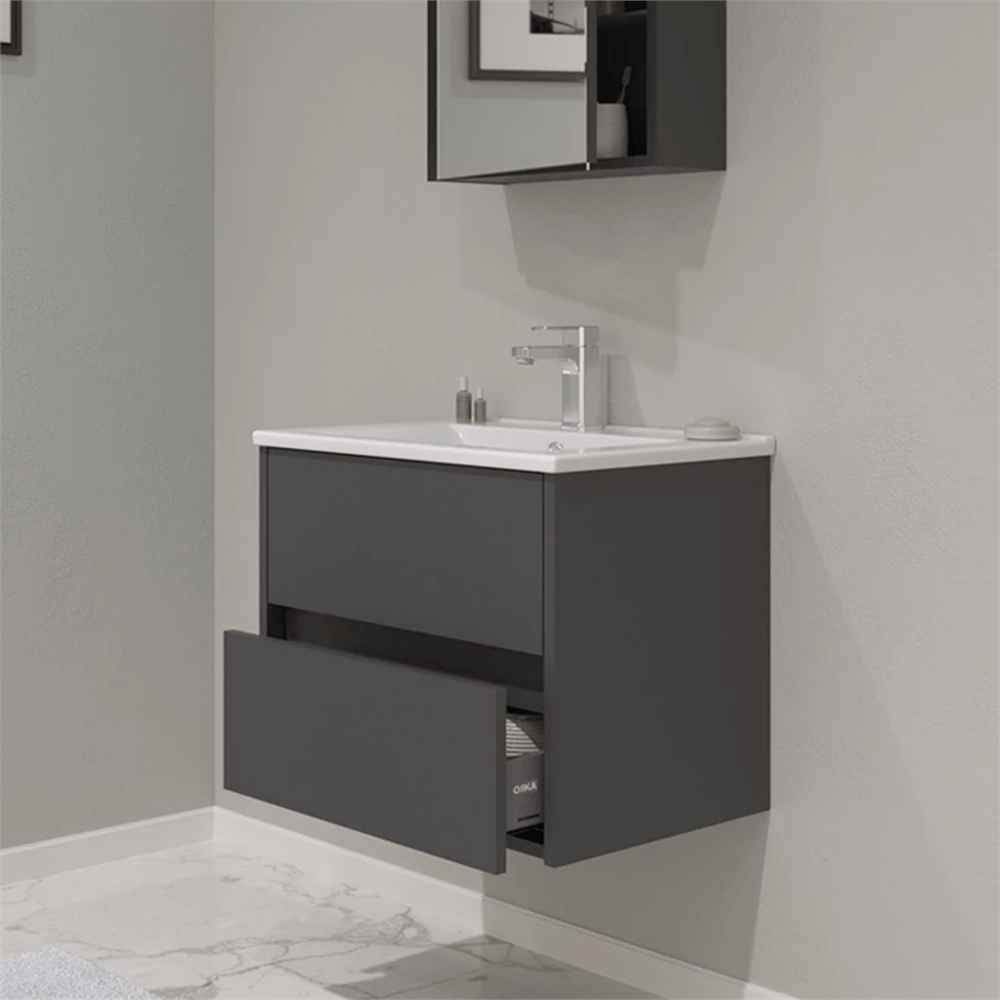 OrkaSide 85 cm Çekmeceli Banyo Dolabı