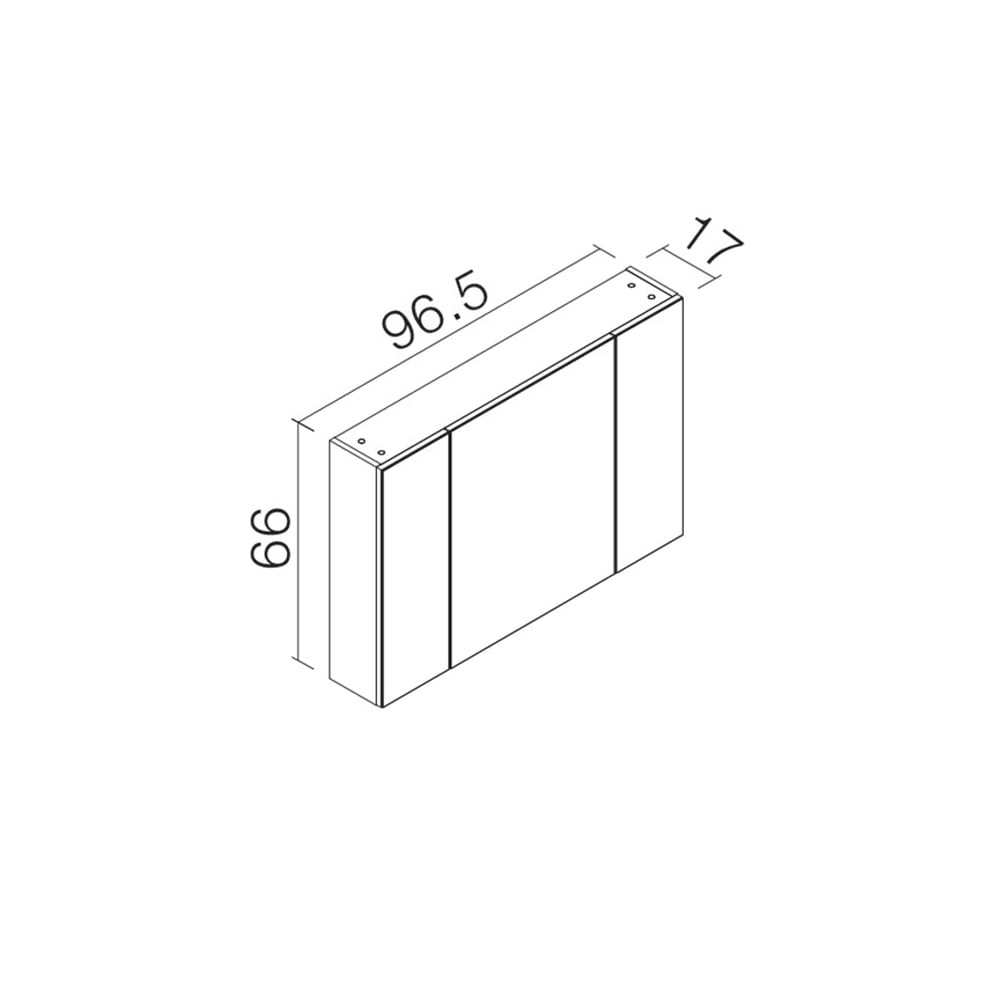 OrkaSu 97 cm Dolaplı Ayna