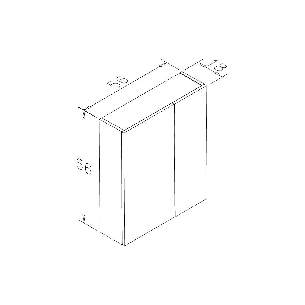 OrkaTerme 56 cm Dolaplı Ayna