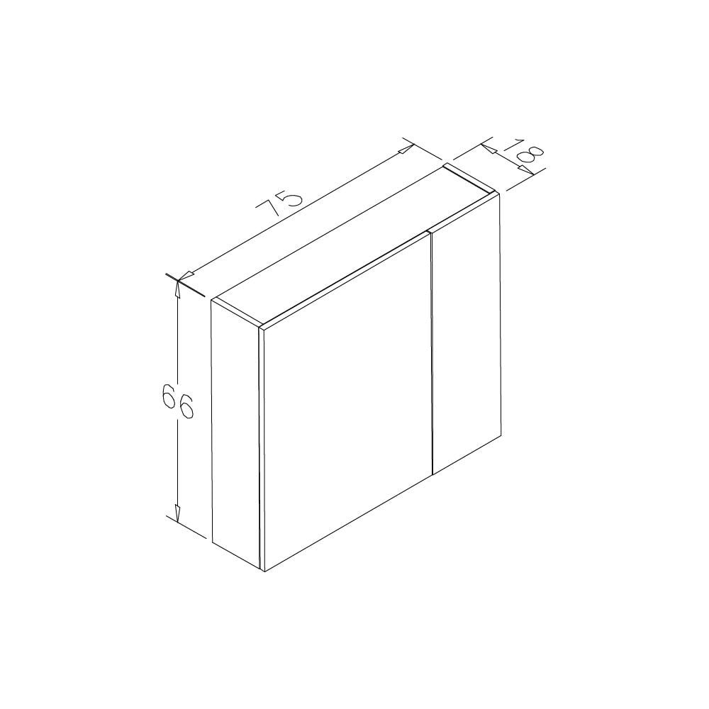 OrkaTerme 75 cm Dolaplı Ayna