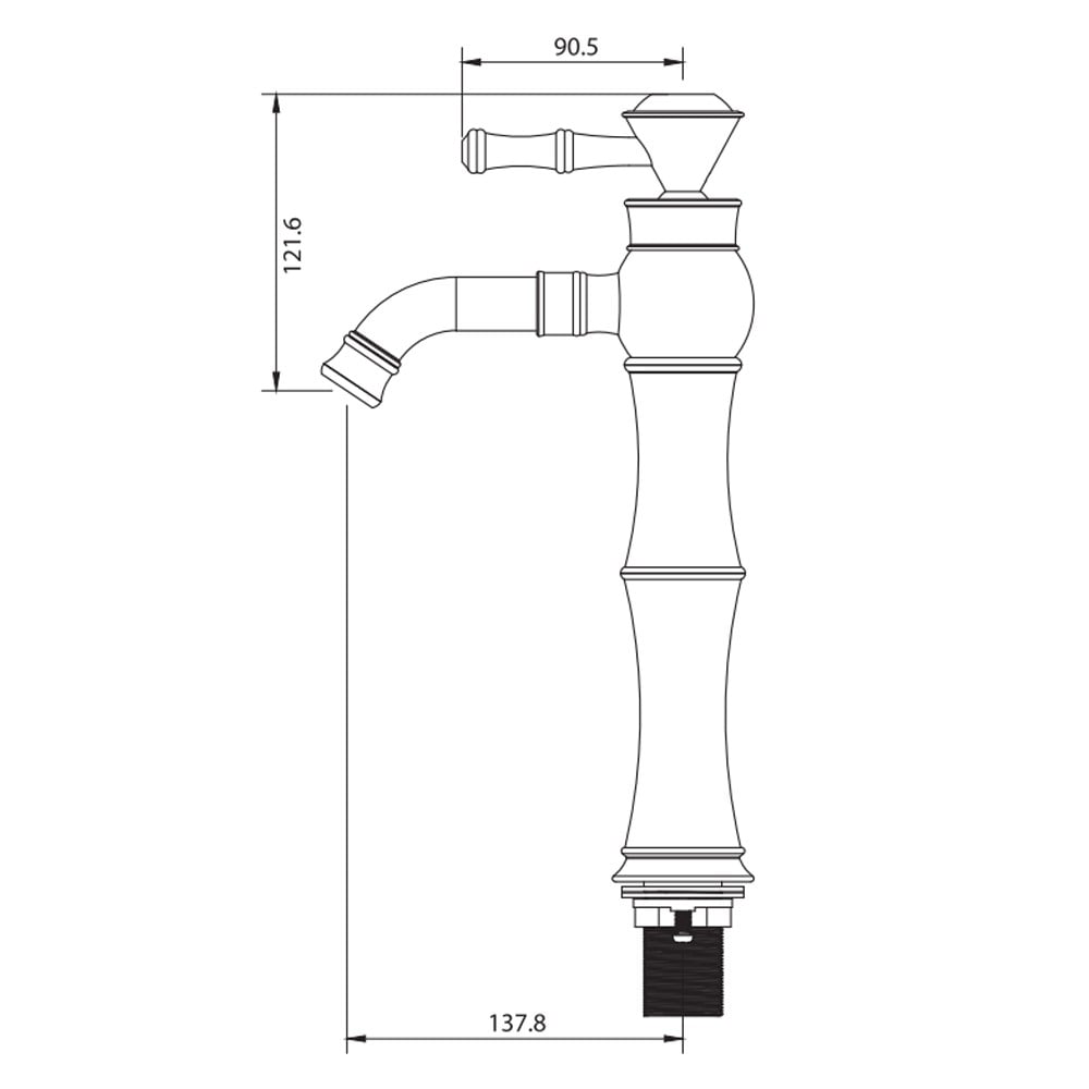 OrkaTopkapı Rose Gold Yüksek Lavabo Bataryası