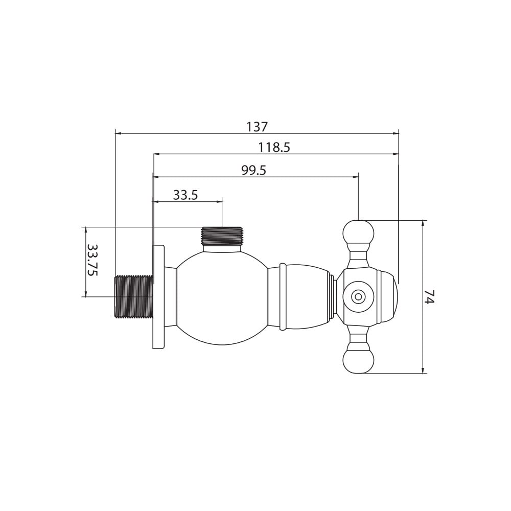 OrkaTruva Krom Aç-Kapa Ara Musluk