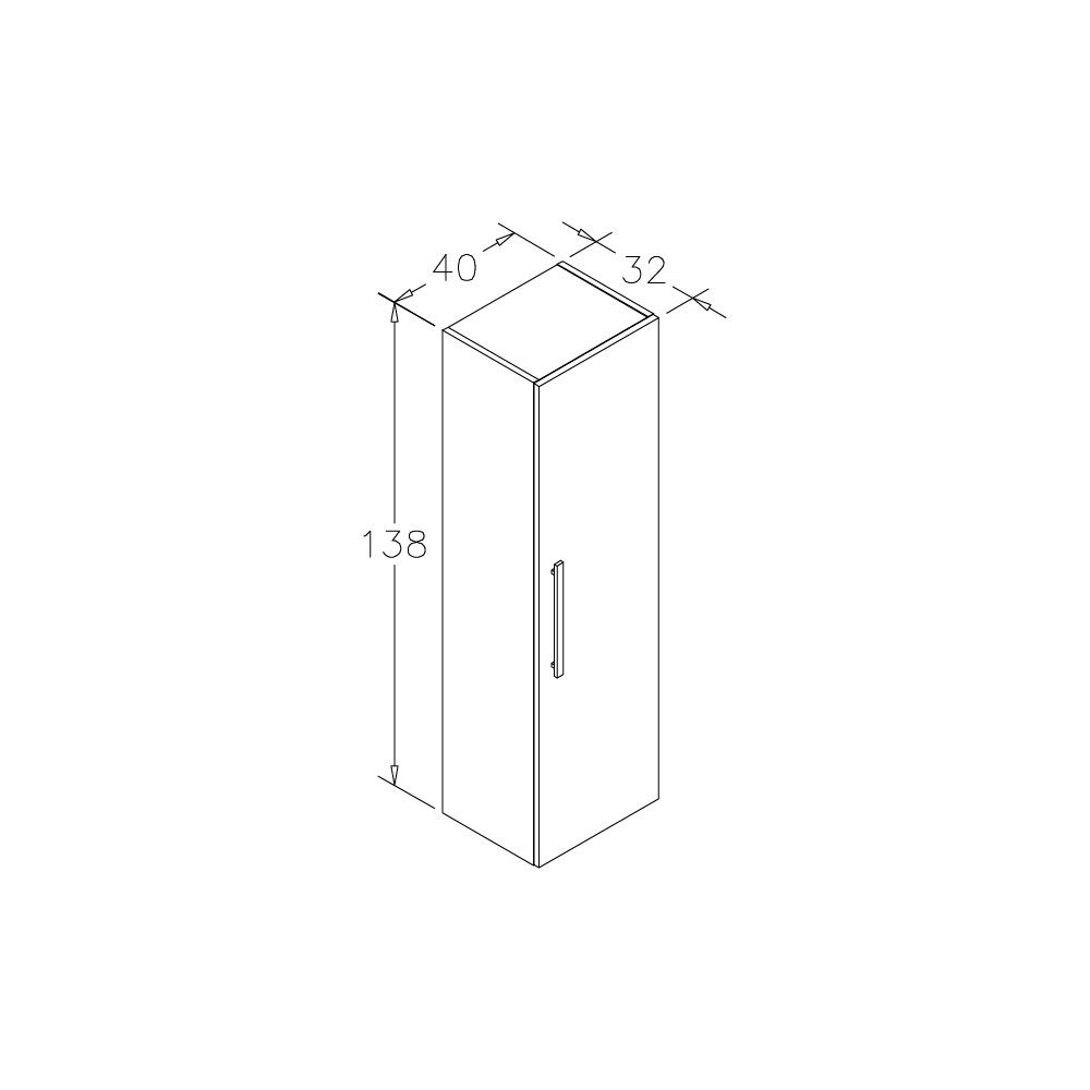 OrkaUrla 90 cm Banyo Dolabı