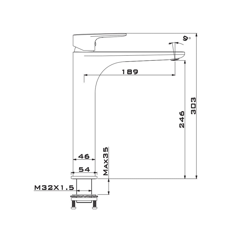 OrkaZeugma Fırça Gold Yüksek Lavabo Bataryası