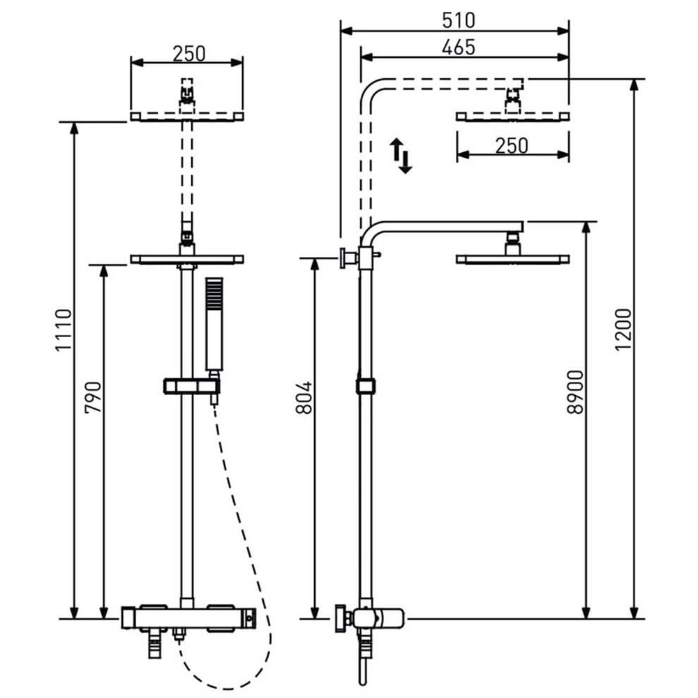 OrkaZeugma Siyah Duş Seti