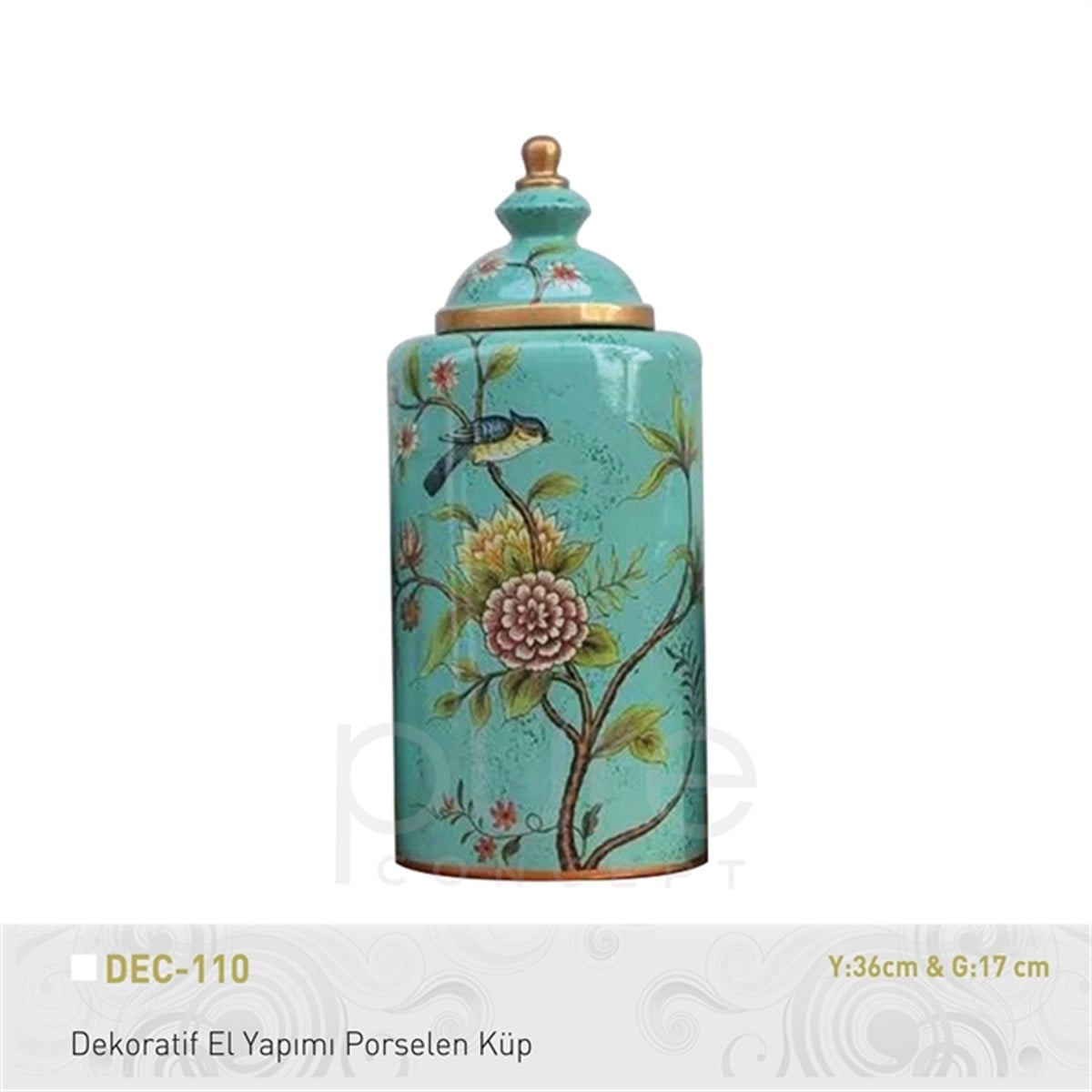 Pure | Dekoratif El Yapımı Porselen Küp Y36xg17
