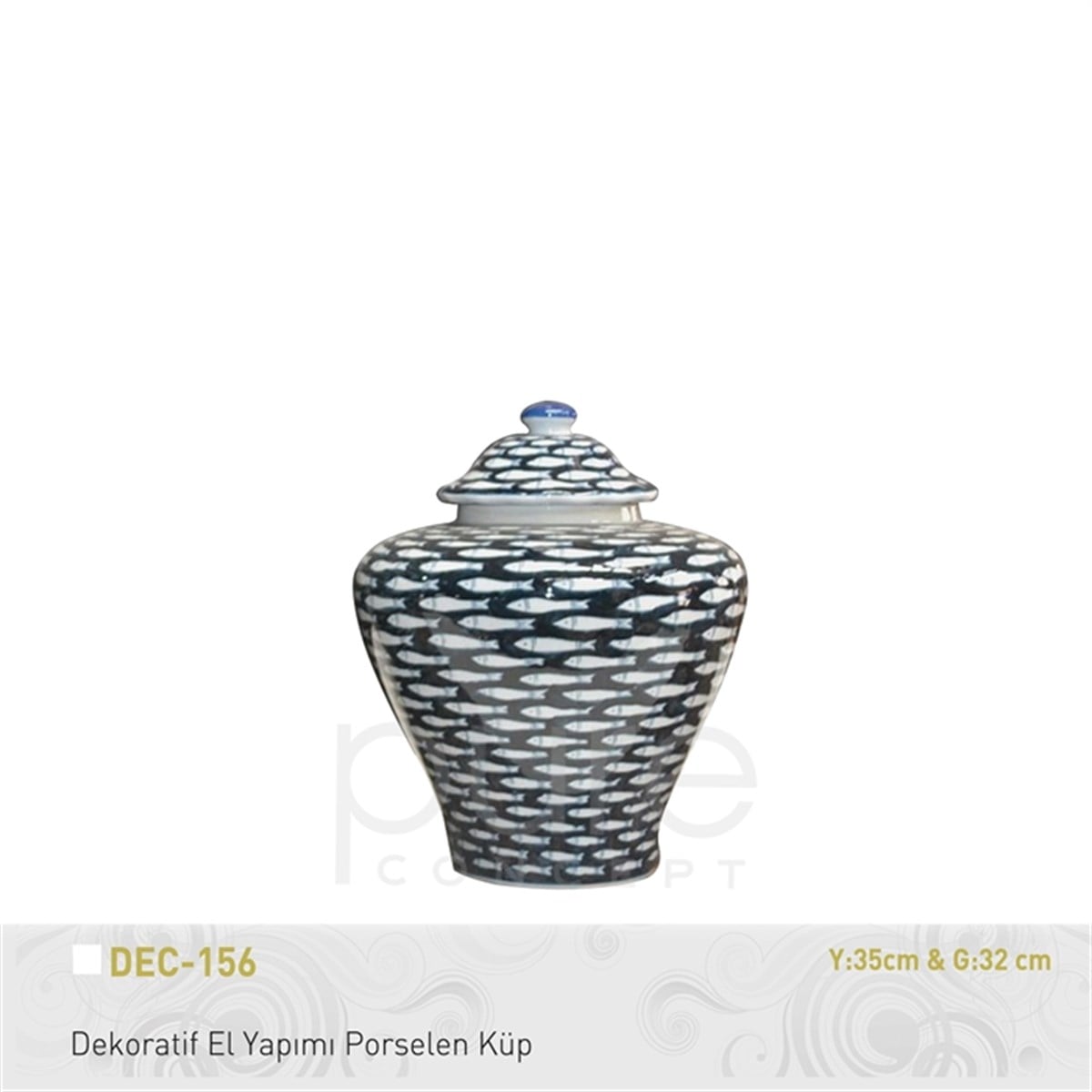 Pure | Dekoratif El Yapımı Porselen Küp Y35xg32