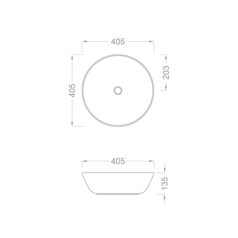 Pure Concept40 cm Beyaz Gold Tezgah Üstü Çanak Lavabo 