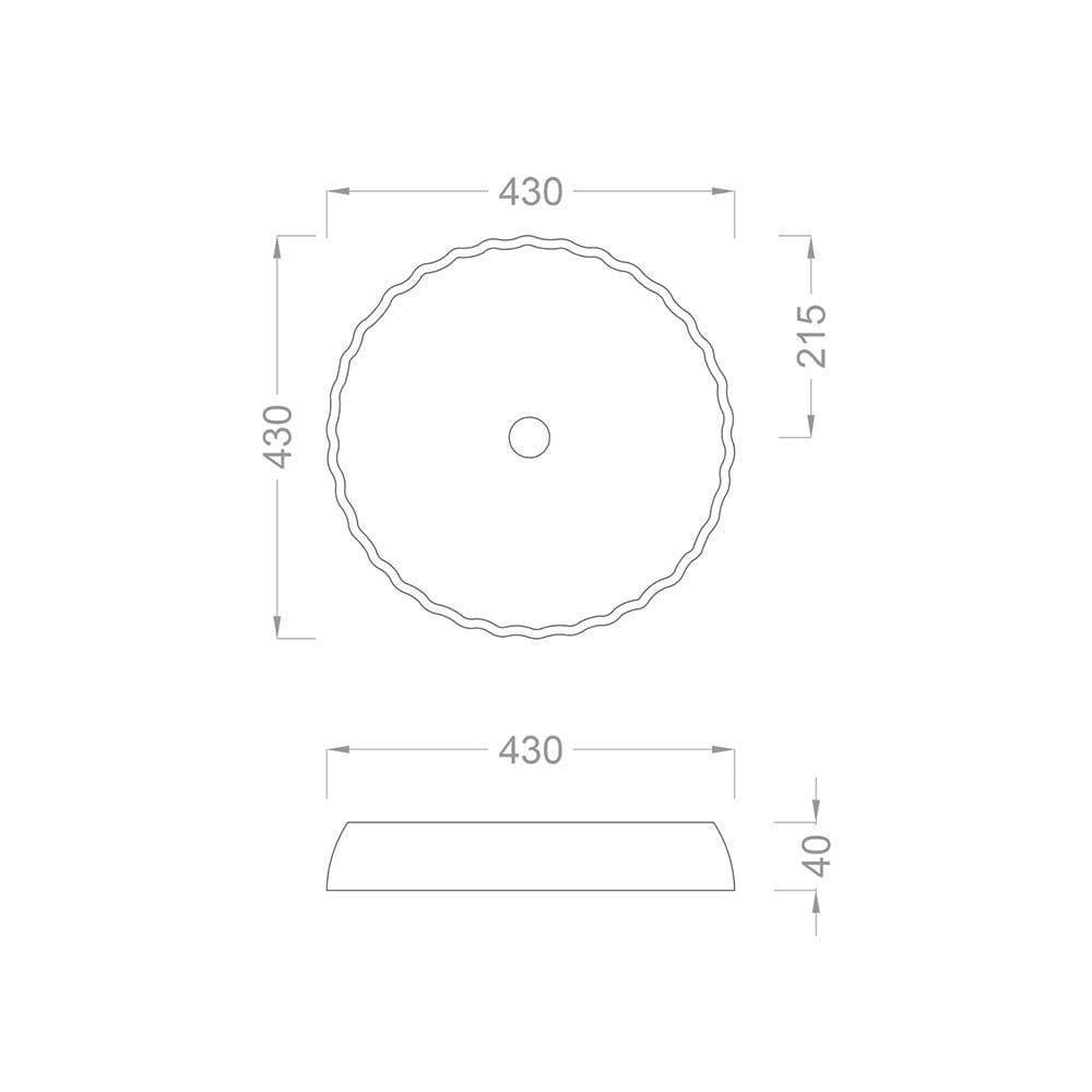 Pure Concept45 cm Beyaz Tezgah Üstü Çanak Lavabo  