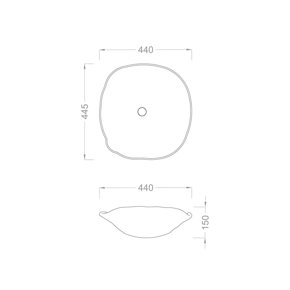 Pure Concept45 cm Dekoratif Cam Lavabo    