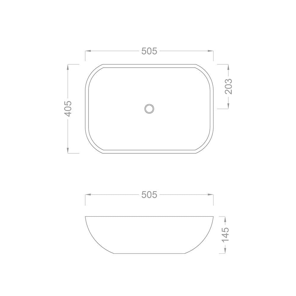 Pure Concept50 cm Beyaz Tezgah Üstü Çanak Lavabo  