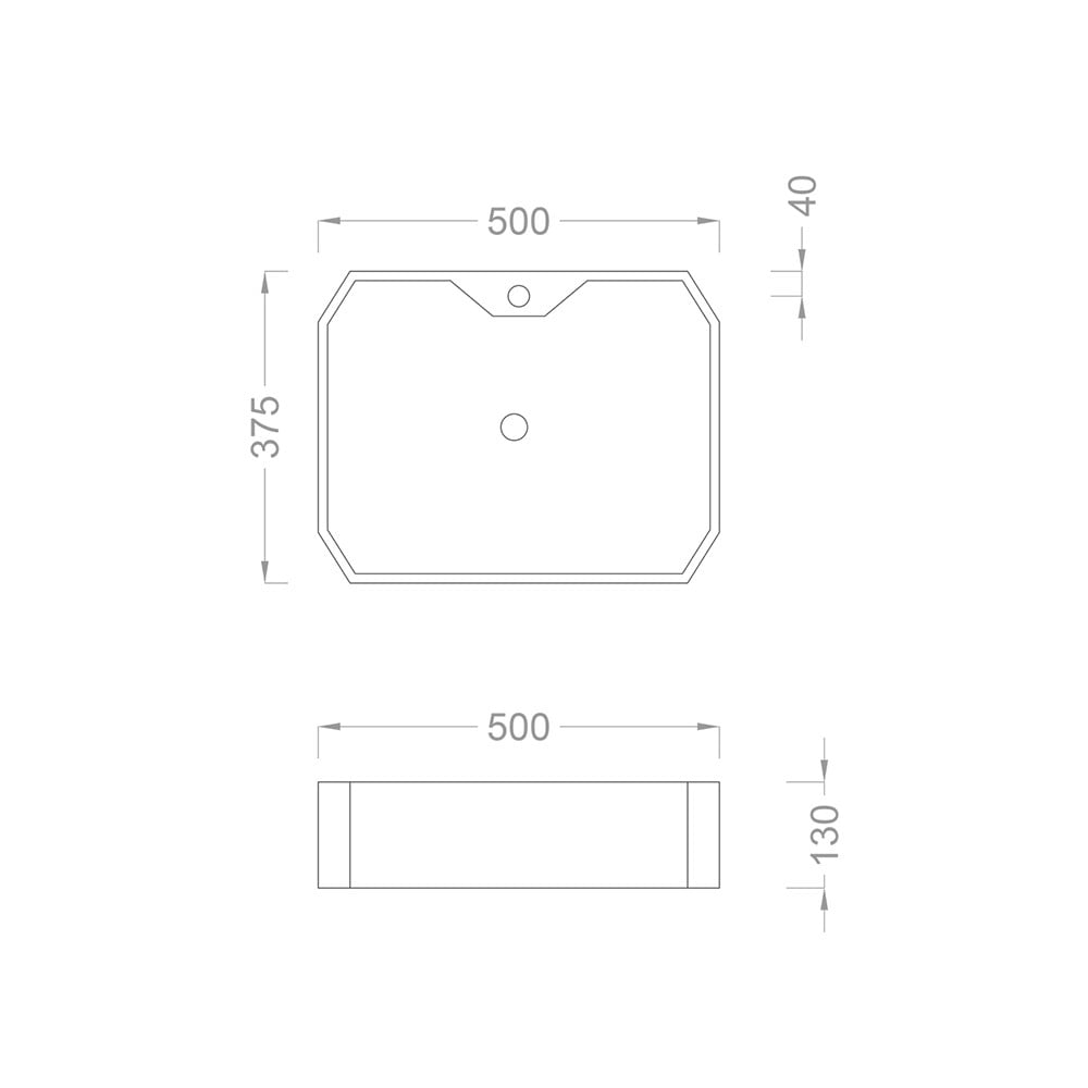 Pure Concept50 cm Beyaz Tezgah Üstü Çanak Lavabo  