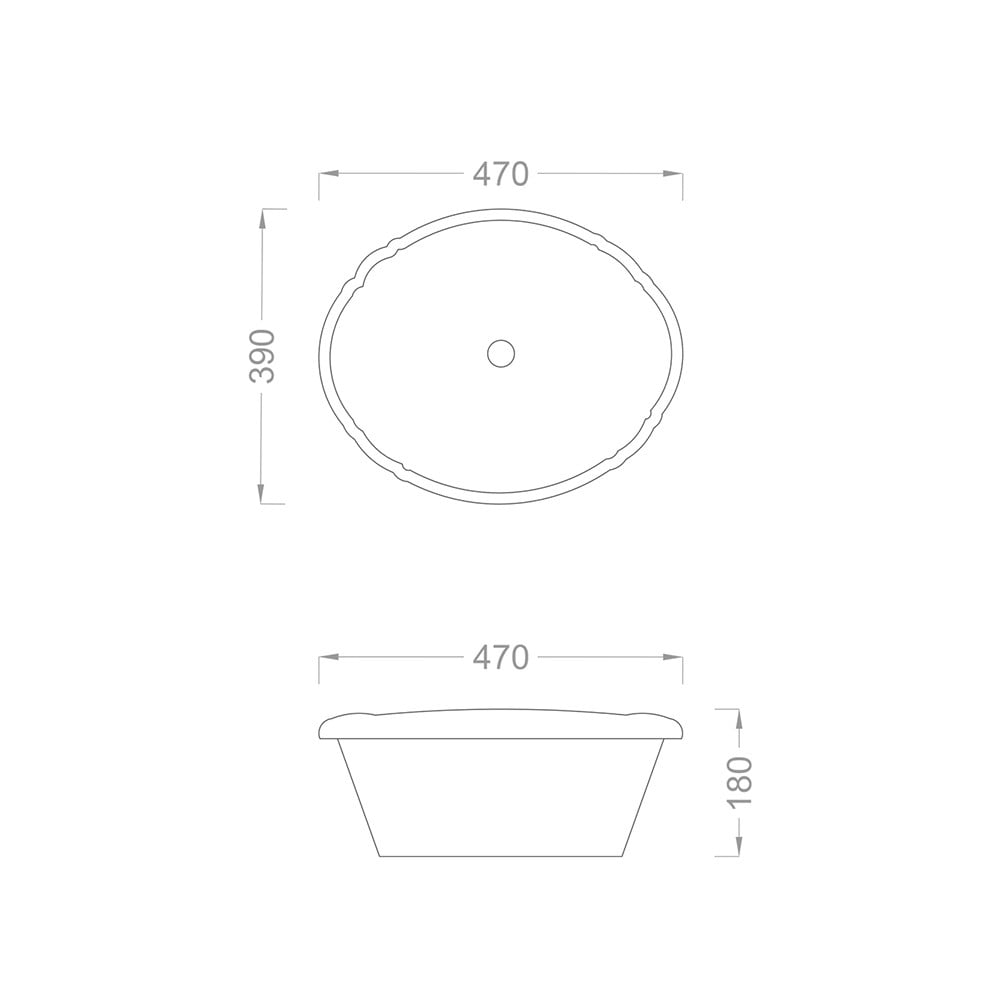 Pure Concept50 cm Beyaz Tezgah Üstü Çanak Lavabo  