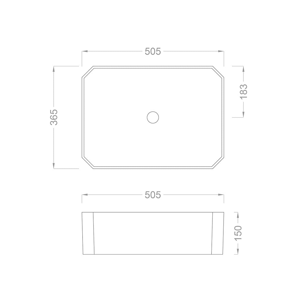 Pure Concept50 cm Beyaz Tezgah Üstü Çanak Lavabo  
