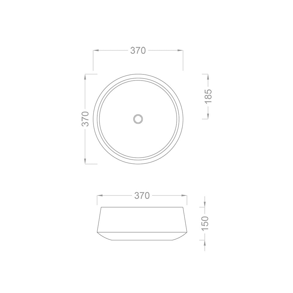 Pure ConceptAztek 37 cm Beyaz Bakır Çanak Lavabo