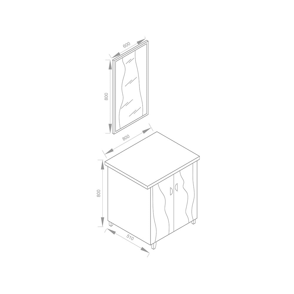Pure ConceptBanda 80cm Banyo Dolabı