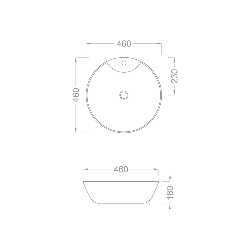 Pure ConceptBowl 46 cm Platin Çanak Lavabo