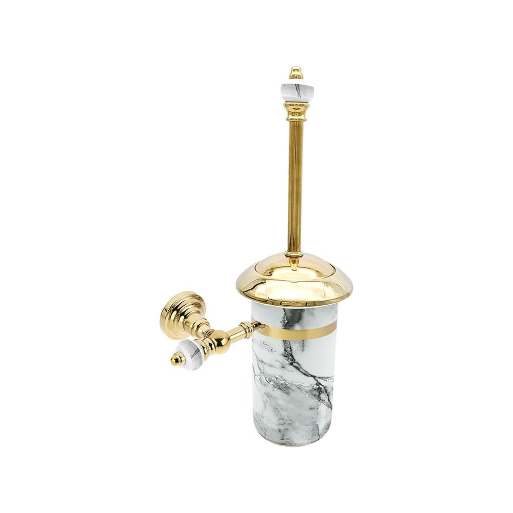 Pure ConceptCalacatta White Gold Montajlı Klozet Fırçalık