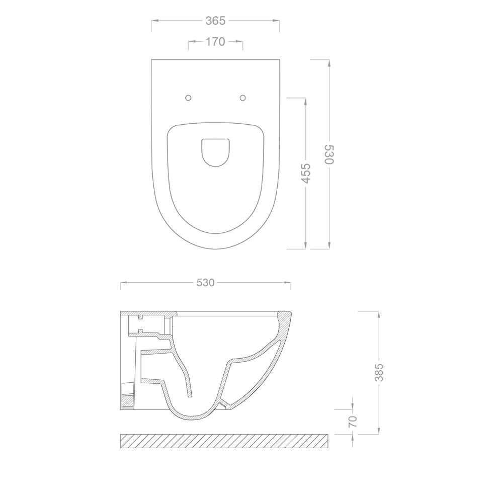 Pure ConceptCircular Gümüş Beyaz Kanalsız Asma Klozet