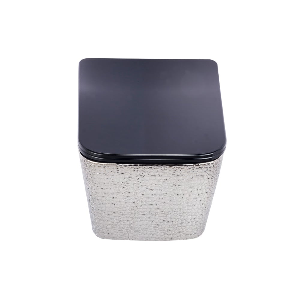 Pure ConceptCrocodile Gümüş Siyah 52 cm Kanalsız Asma Klozet