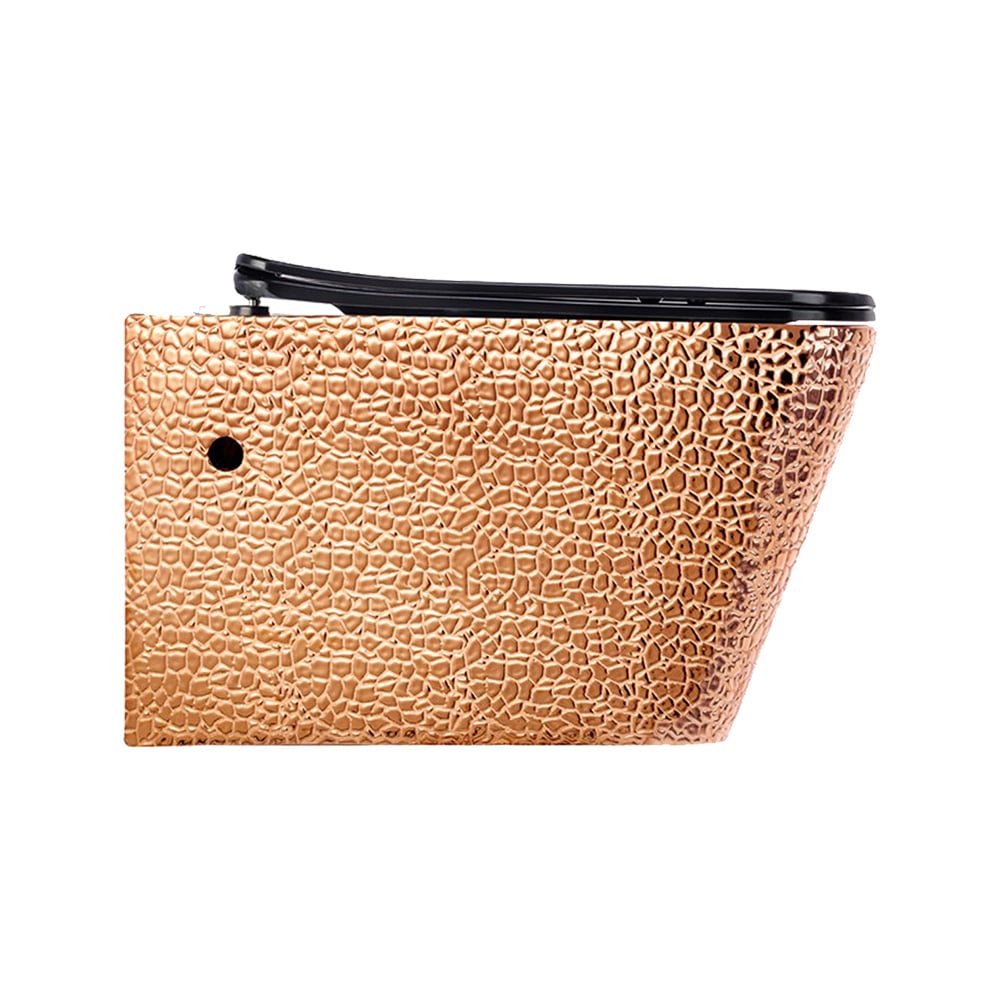 Pure ConceptCrocodile Rose Gold Siyah 52 cm Kanalsız Asma Klozet