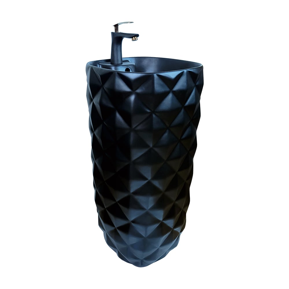 Pure ConceptCrystal Mat Siyah Monoblok Lavabo