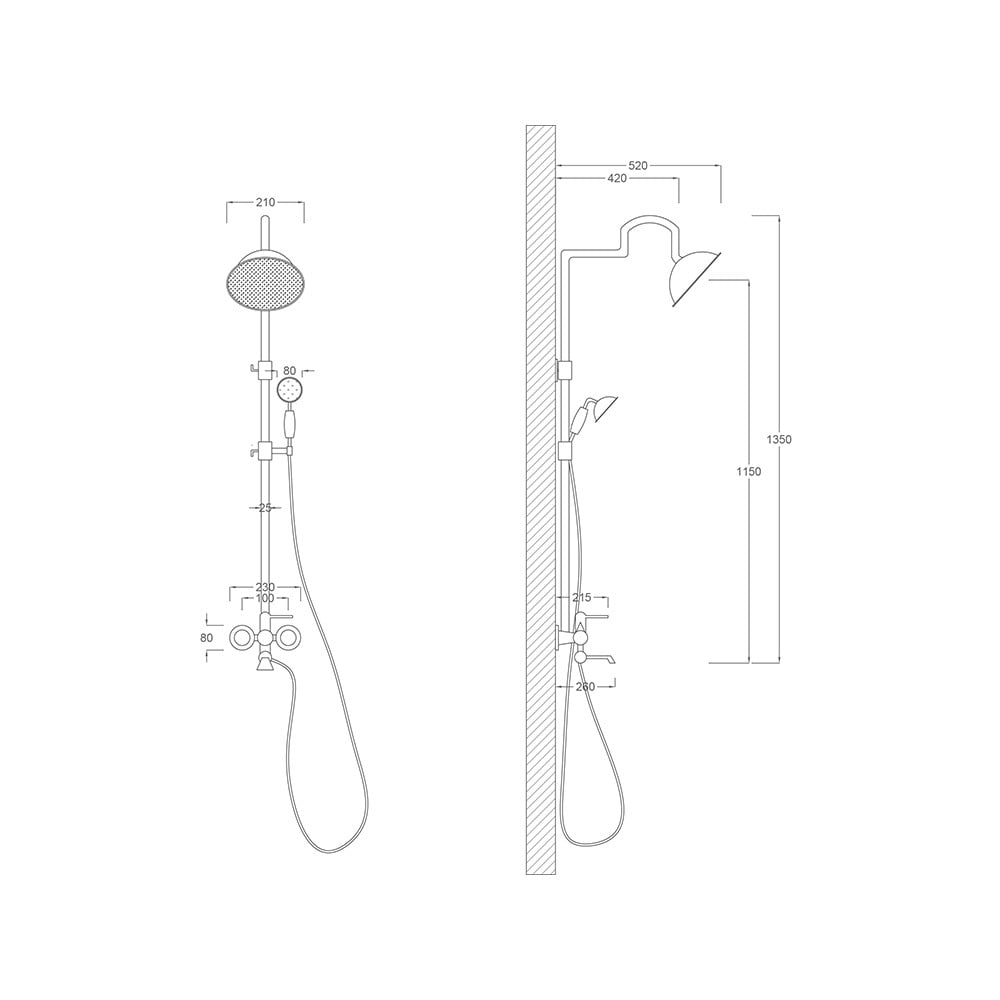 Pure ConceptFlamingo Krom Bataryalı Tepe Duş Seti